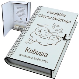 PUDEŁKO NA CHRZEST NA PIENIĄDZE PAMIĄTKA CHRZTU ŚWIĘTEGO GRAWEROWANE