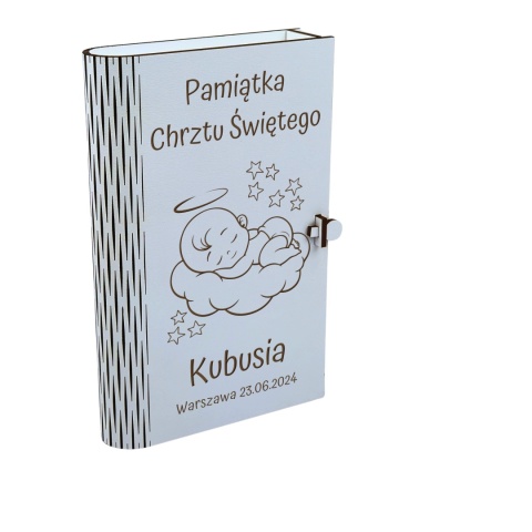 PUDEŁKO NA CHRZEST NA PIENIĄDZE PAMIĄTKA CHRZTU ŚWIĘTEGO GRAWEROWANE