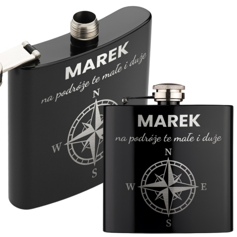 Piersiówka dla podróżnika - prezent z grawerem