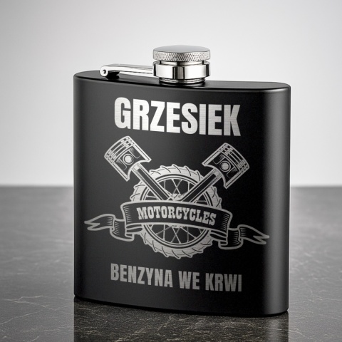 Piersiówka motocyklowa z grawerem - wyjątkowy prezent