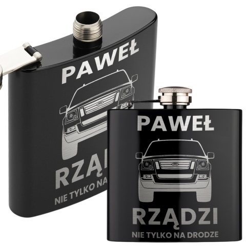 Piersiówka z grawerem dla fana motoryzacji - wyjątkowy prezent