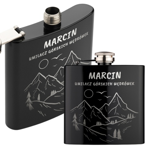 Piersiówka z grawerem dla podróżnika - elegancki prezent