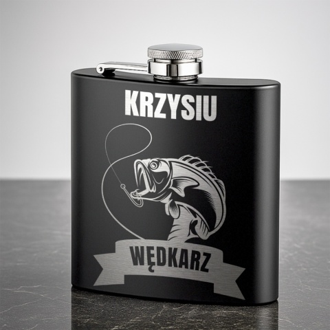 Piersiówka z grawerem - elegancki prezent dla wędkarza na święta urodziny