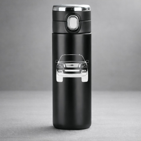 Prezent dla kierowcy - kubek termiczny LED z grawerem "Rządzi nie tylko na drogach"