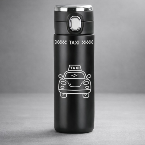 Prezent dla kierowcy taksówki – kubek termiczny LED taksówkarza