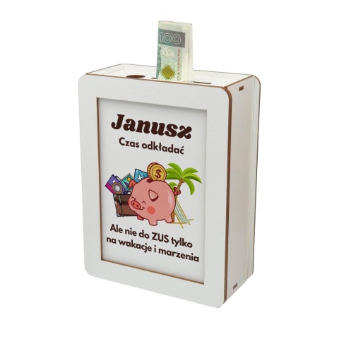 SKARBONKA BIAŁA HDF PRZEJŚCIE NA EMERYTURĘ