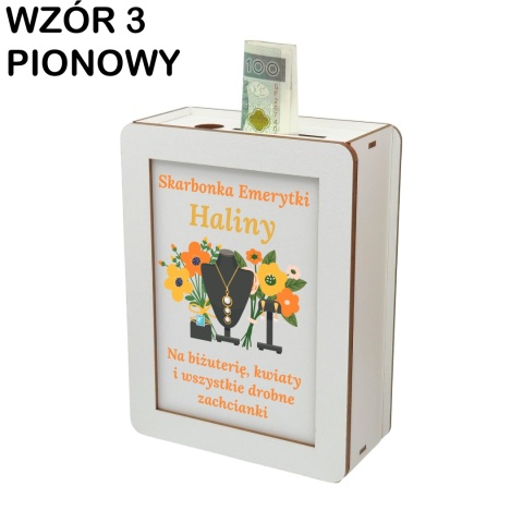 SKARBONKA BIAŁA HDF PRZEJŚCIE NA EMERYTURĘ