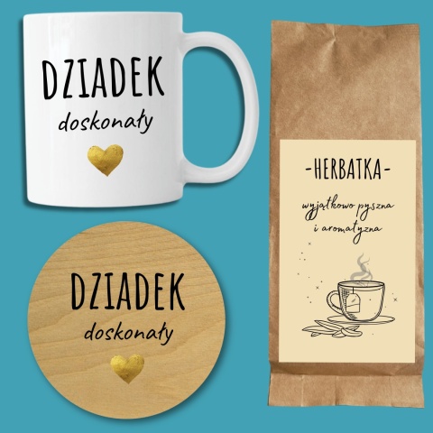 ZESTAW DLA DZIADKA - elegancki kubek z herbatą