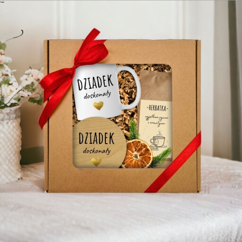 ZESTAW DLA DZIADKA - elegancki kubek z herbatą