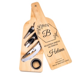 Zestaw do wina w bambusowej butelce – wyjątkowy prezent dla babci