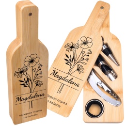 Zestaw do wina z nadrukiem - prezent dla mamy