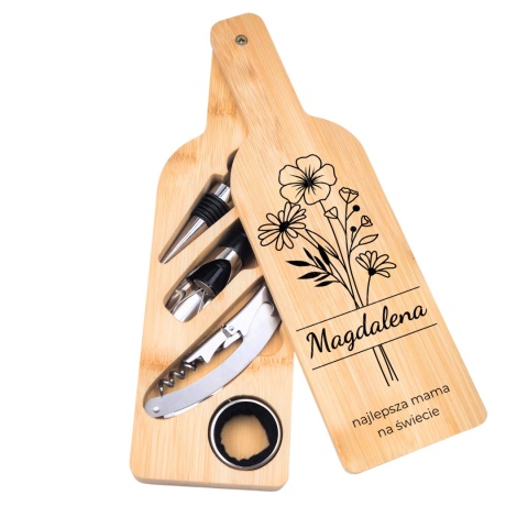 Zestaw do wina z nadrukiem - prezent dla mamy