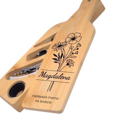 Zestaw do wina z nadrukiem - prezent dla mamy