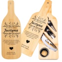 Zestaw do wina w bambusowym etui – spersonalizowany prezent dla mamy