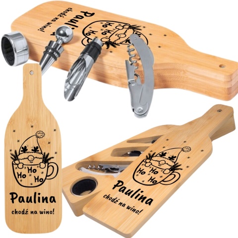 Zestaw do wina w bambusowym etui – świąteczny prezent dla bliskiej osoby