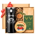 Prezent świąteczny dla wędkarza – zestaw: kubek termiczny z grawerem + herbata świąteczna