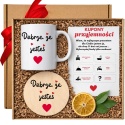 Zestaw DOBRZE, ŻE JESTEŚ kubek kupony miłości