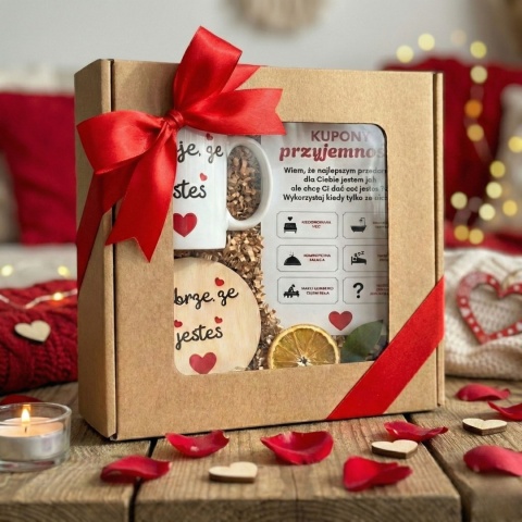 Zestaw DOBRZE, ŻE JESTEŚ kubek kupony miłości