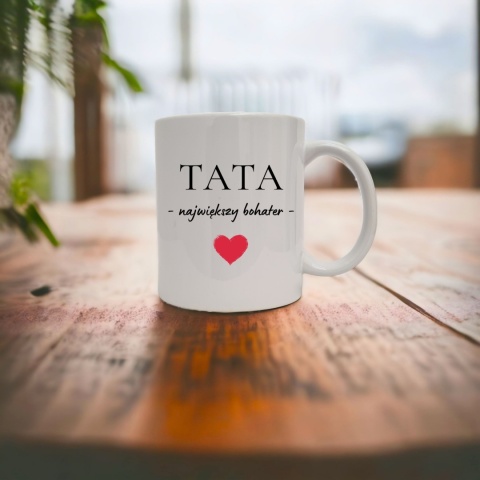 Prezent dla taty – zestaw „Tata Największy Bohater” z kubkiem, kawą i słodkościami