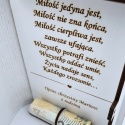 Białe pudełko harmonijka na pieniądze z grawerem zakochanej pary Ślub