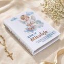 Biblia komunijna z personalizacją - aniołek na chmurkach