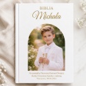 Biblia na Komunię ze zdjęciem dziecka i personalizowanym nadrukiem UV