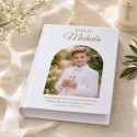 Biblia na Komunię ze zdjęciem dziecka i personalizowanym nadrukiem UV