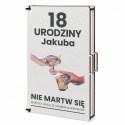 Klasyczne pudełko na pieniądze na 18 urodziny z nadrukiem