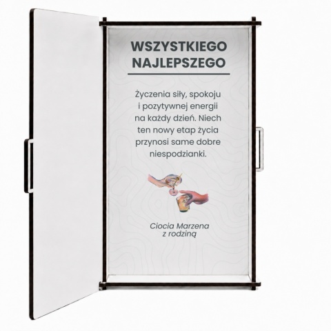 Klasyczne pudełko na pieniądze na 18 urodziny z nadrukiem