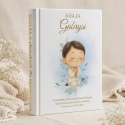 Personalizowana Biblia na Komunię dla chłopca - modlitwa i błękit