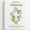Personalizowana Biblia na Komunię - krzyż w zielonym wianku