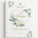 Personalizowana Biblia na Pierwszą Komunię - złote serce i gołębica