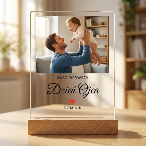 Personalizowana Statuetka Akrylowa dla Taty z Nadrukiem UV