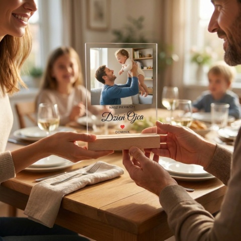 Personalizowana Statuetka Akrylowa dla Taty z Nadrukiem UV