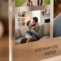 Personalizowana Statuetka Akrylowa na Dzień Ojca z Miejscem na Zdjęcia