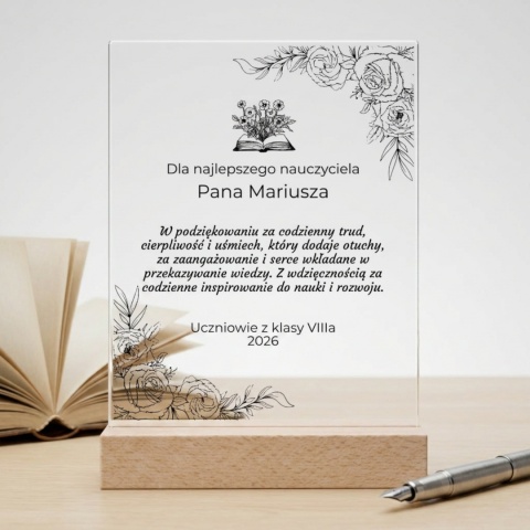Personalizowana Statuetka z Podziękowaniem dla Nauczyciela na Zakończenie Roku Szkolnego