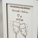 Personalizowana skarbonka ślubna z grawerem Toast Nowożeńców