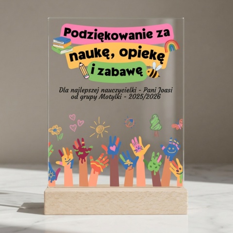 Personalizowana statuetka z podziękowaniem dla Nauczycielki na zakończenie roku szkolnego