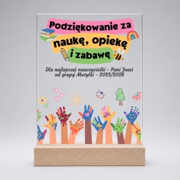 Personalizowana statuetka z podziękowaniem dla Nauczycielki na zakończenie roku szkolnego