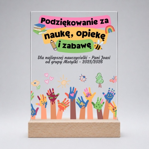Personalizowana statuetka z podziękowaniem dla Nauczycielki na zakończenie roku szkolnego