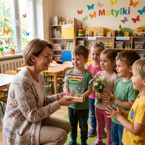 Personalizowana statuetka z podziękowaniem dla Nauczycielki na zakończenie roku szkolnego