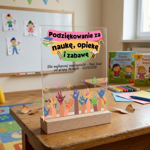 Personalizowana statuetka z podziękowaniem dla Nauczycielki na zakończenie roku szkolnego