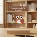 Personalizowana statuetka z sową dla nauczyciela na Zakończenie Roku Szkolnego