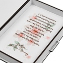 Personalizowane pudełko na pieniądze na ślub z kwiatowym motywem