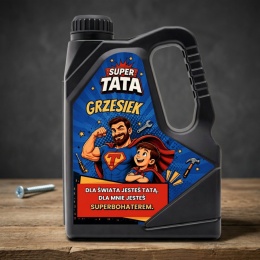 Personalizowany Zestaw Narzędzi Kanister Super Tata na Dzień Ojca