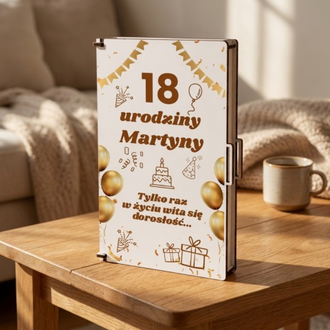 Piękna pamiątka na 18 urodziny dla chłopaka i dziewczyny - pudełko na pieniądze