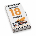 Pamiątka na 18 urodziny dla chłopaka - Pudełko na pieniądze z motywem samochodu