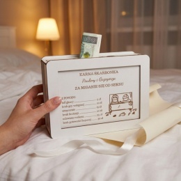 Śmieszna Skarbonka Personalizowana na Ślub dla Pary Młodej