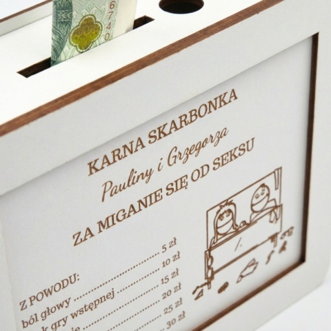 Śmieszna Skarbonka Personalizowana na Ślub dla Pary Młodej
