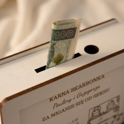 Śmieszna Skarbonka Personalizowana na Ślub dla Pary Młodej